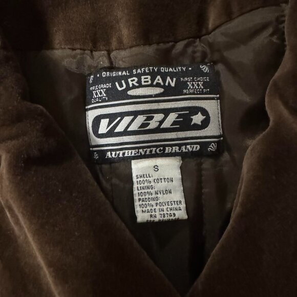 Y2K Urban Vibe Chocolate Brown velvet jacket Size‎ S - Picture 3 of 5